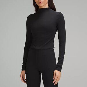 All Aligned Mock Neck Long Sleeve Shirt